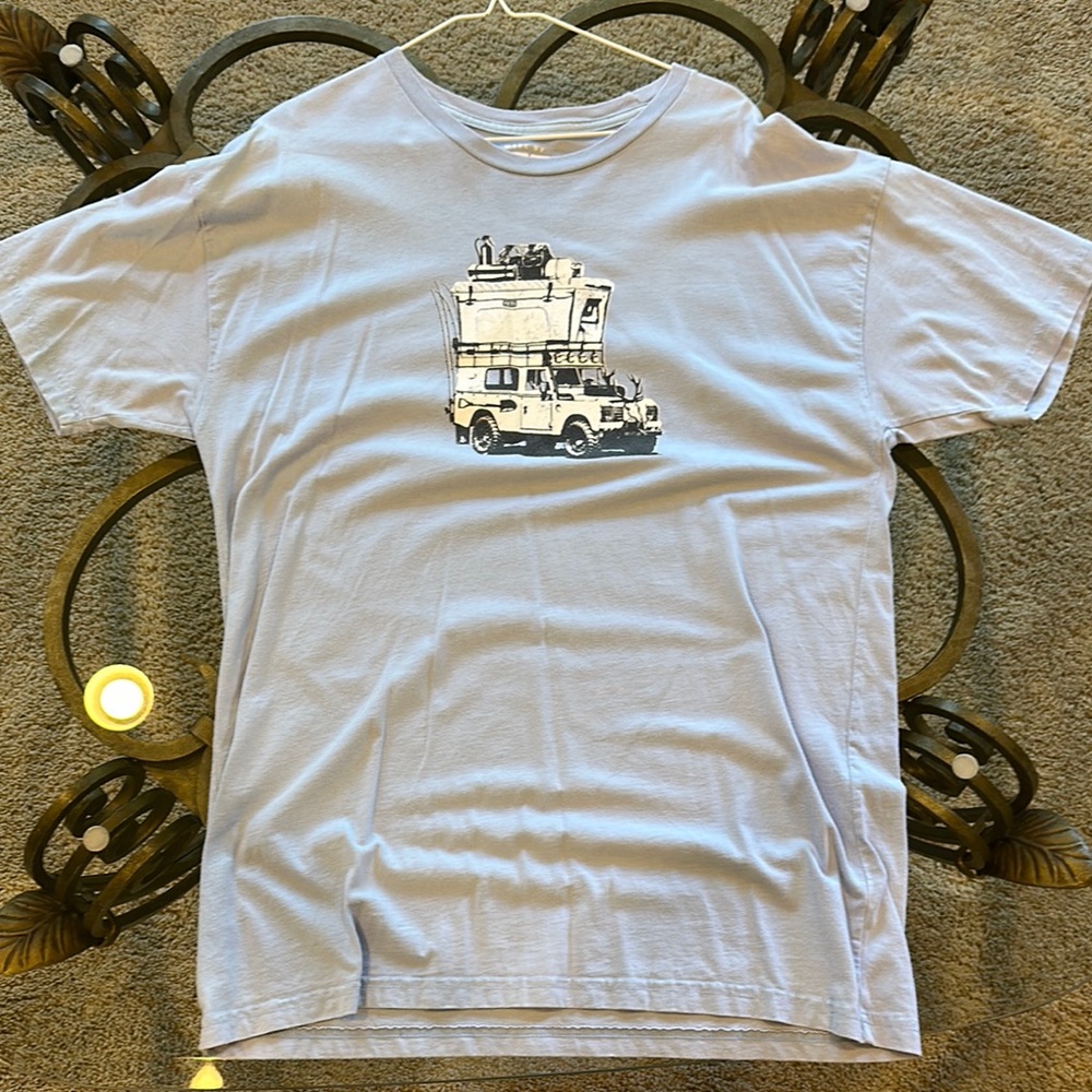 Yeti Blue Short Sleeve Tee with Graphic Design